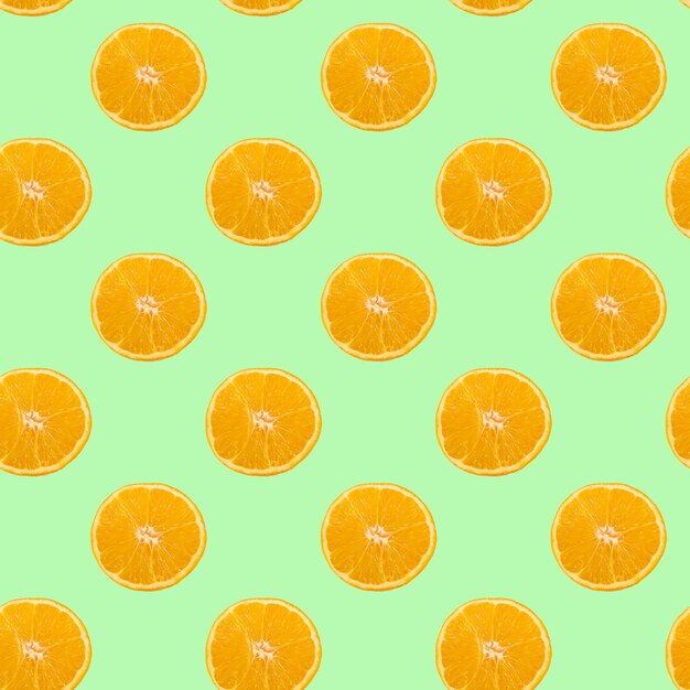 Un motif de cercles orange en tranches