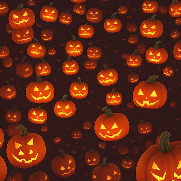 Le motif des citrouilles d'Halloween