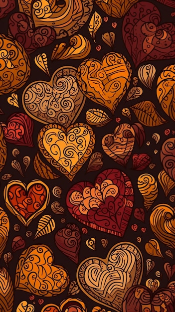 Un motif de coeur coloré avec le visage d'une femme dessus.