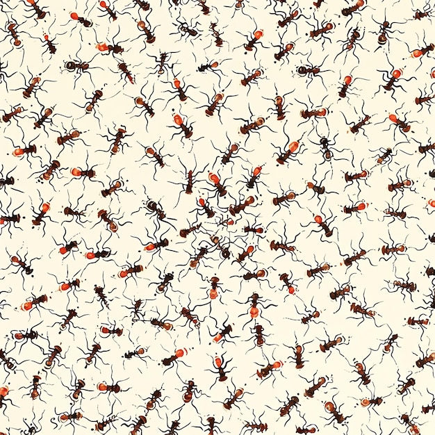 un motif de coléoptères et d'insectes
