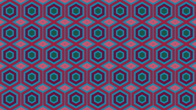 Un motif coloré des carrés en bleu et rouge.