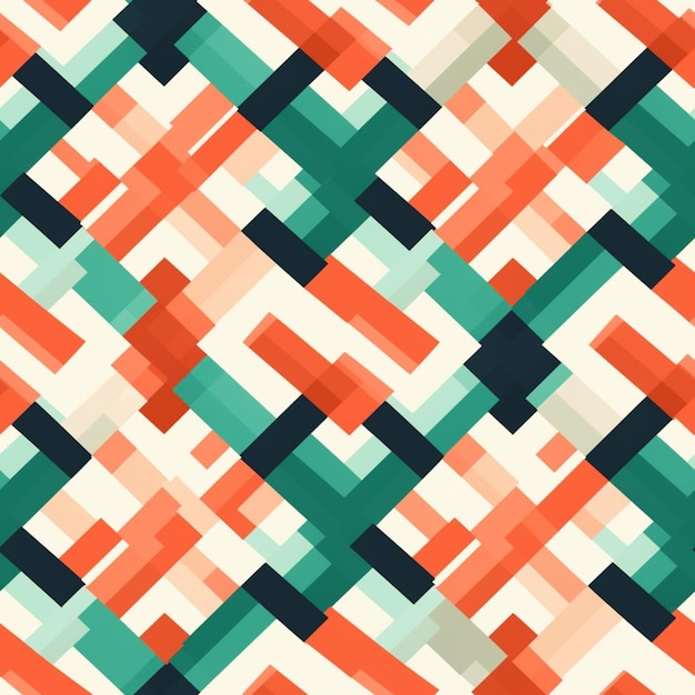 Un motif coloré avec des carrés et le mot rectangles.