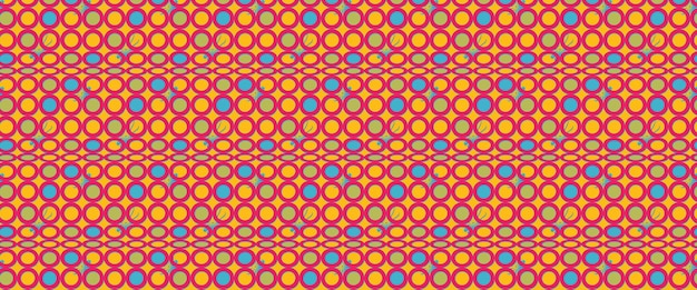 un motif coloré avec des cercles dessus