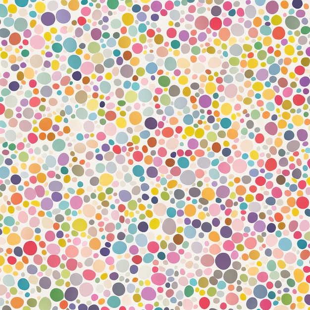 Un motif coloré avec des cercles qui disent "au milieu".