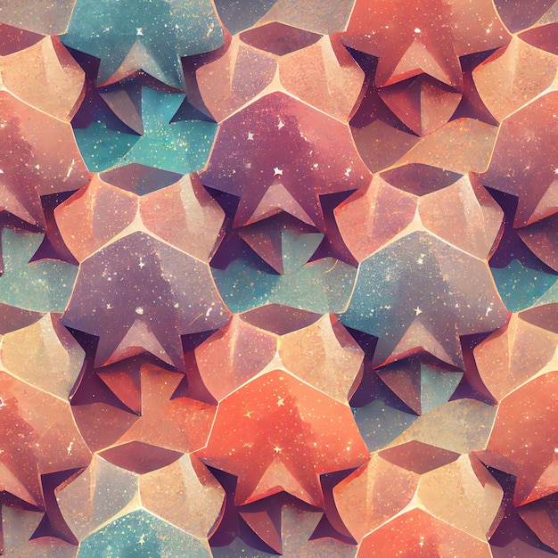 Un motif coloré avec des étoiles et le mot étoile dessus