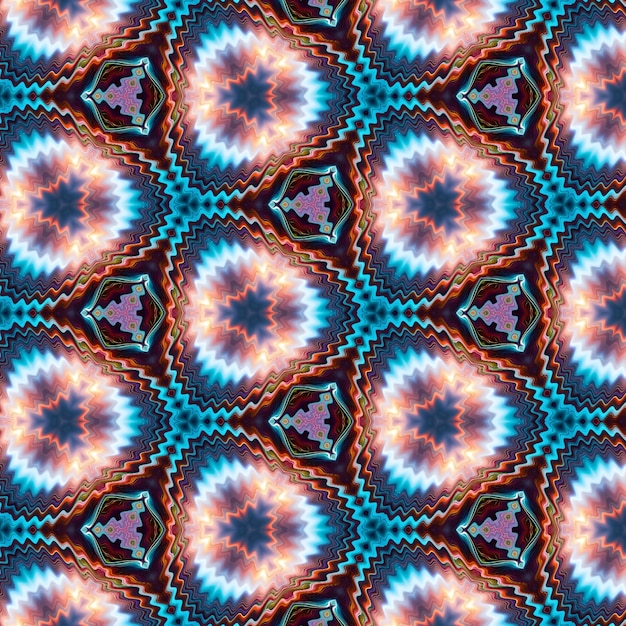 Un motif coloré avec un motif de kaléidoscope.