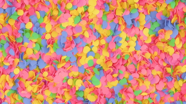 Motif de confettis colorés sur fond gris