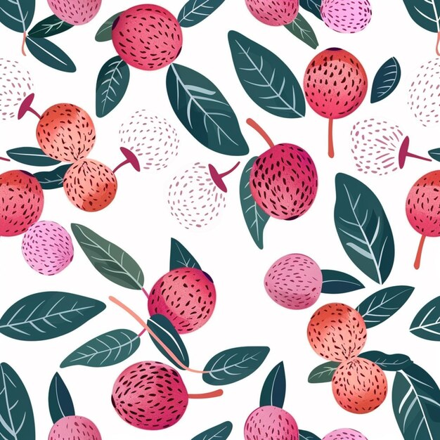 Photo un motif de couture avec un tas de fruits génératifs ai