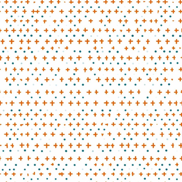 Photo un motif de croix orange et bleue avec des flèches orange et vertes sur fond blanc.