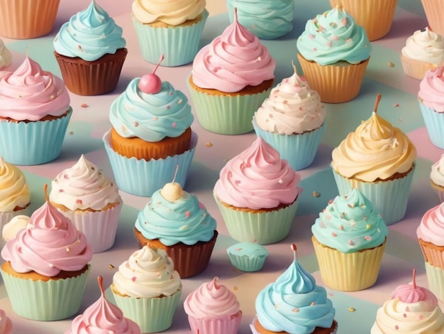 Photo le motif des cupcakes