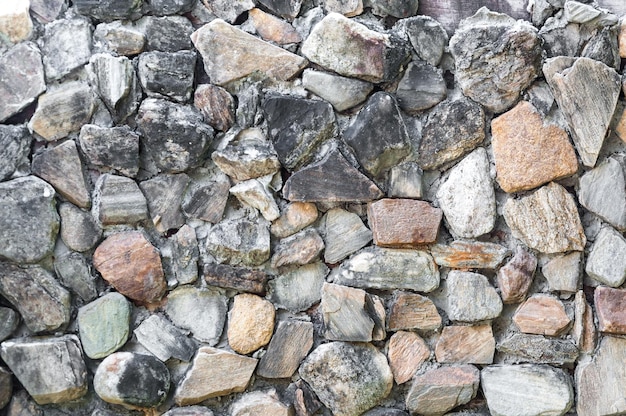 Motif décoratif surface de mur en pierre fissurée inégale avec du ciment