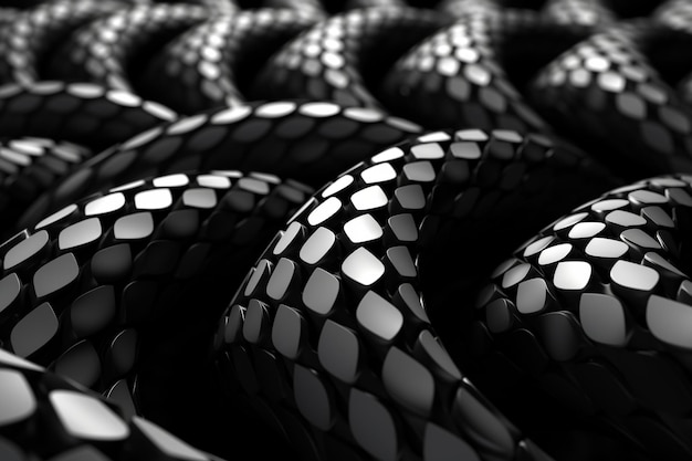 Motif écailles de serpent noir et blanc