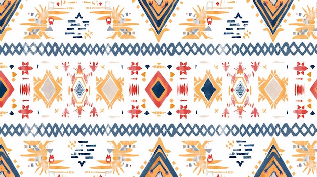 Un motif ethnique sans couture Art tribal imprimé boho Ornements abstraits Textures d'arrière-plan Patchwork de tuiles