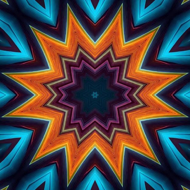 Un motif étoilé coloré avec un design étoilé.
