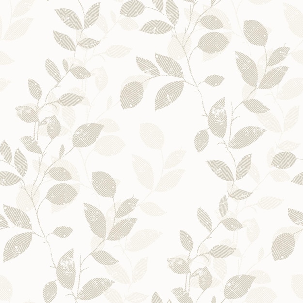 Motif de feuille beige