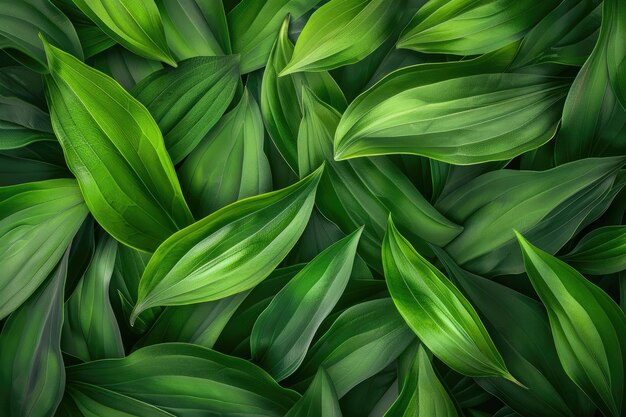 Motif de feuille verte sur la surface