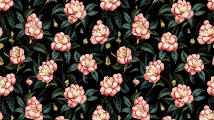 Photo un motif de fleur avec des fleurs jaunes et roses