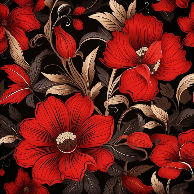 Photo motif fleur rouge