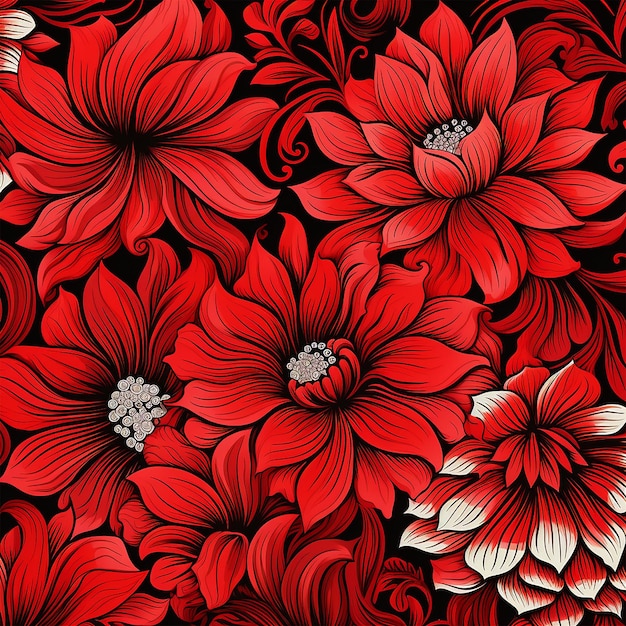 Photo motif fleur rouge