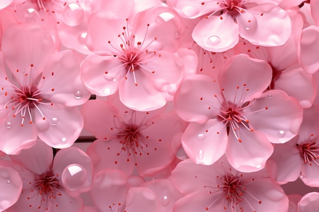 Motif de fleurs de cerisier en rose