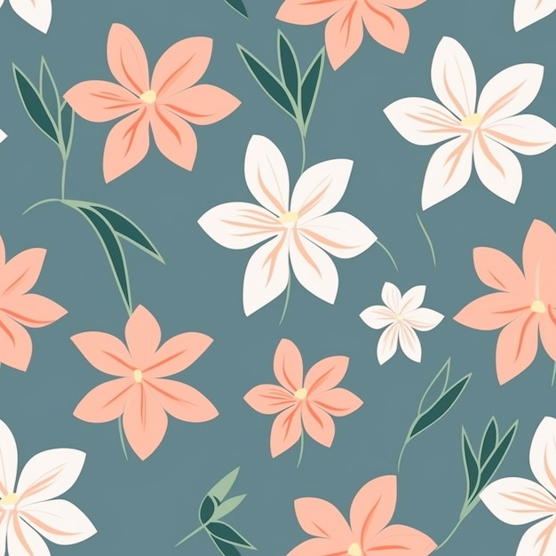 motif de fleurs pastel minimaliste