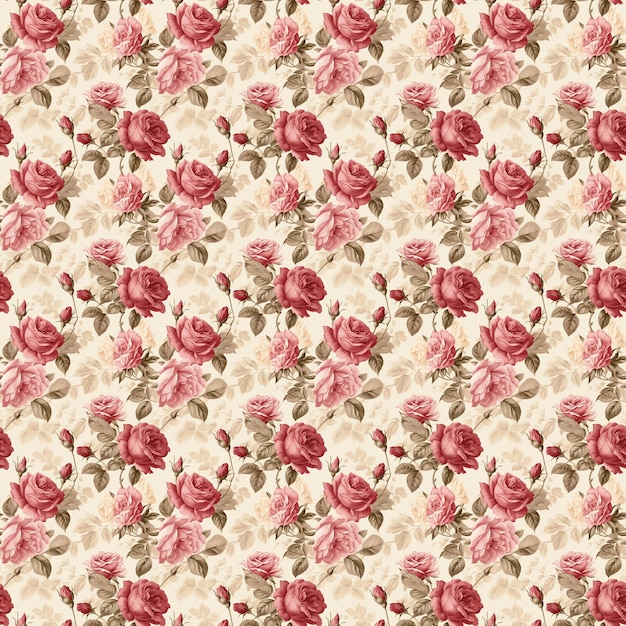 Motif de fleurs roses sans soudure