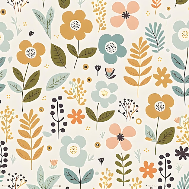 Motif de fleurs vibrantes pour les invitations, cartes de vœux et décorations d'été.