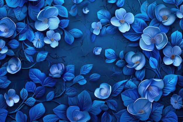 Photo motif floral bleu