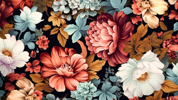 Le motif floral élégant de la photo inspire la modernité