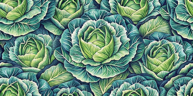 un motif floral avec une feuille verte