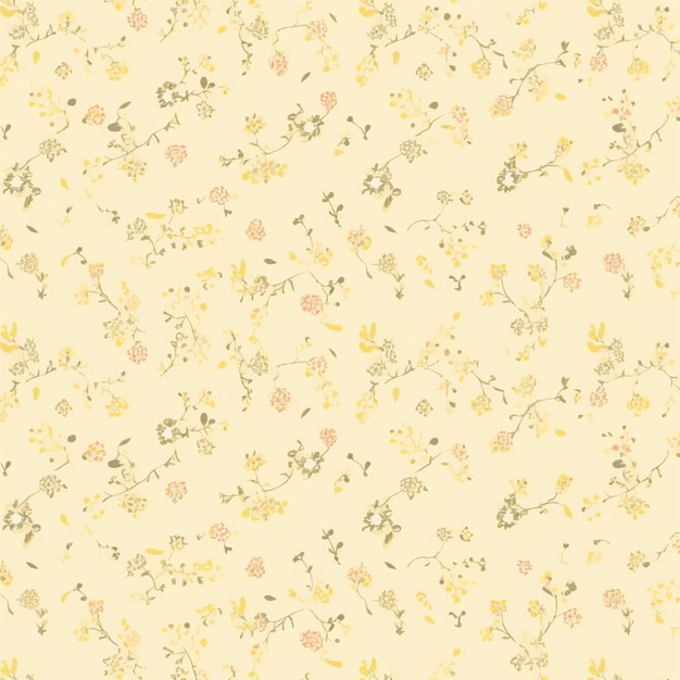 Un motif floral sur fond jaune