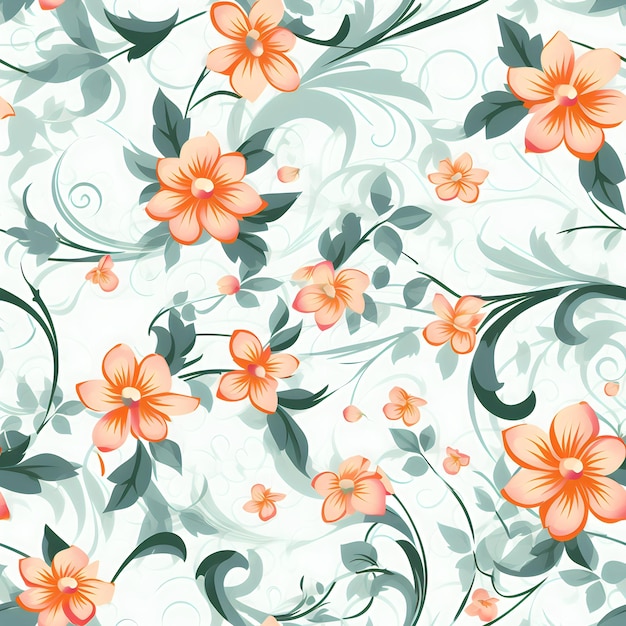 Motif floral Impression numérique Motif textile de conception Impression numérique
