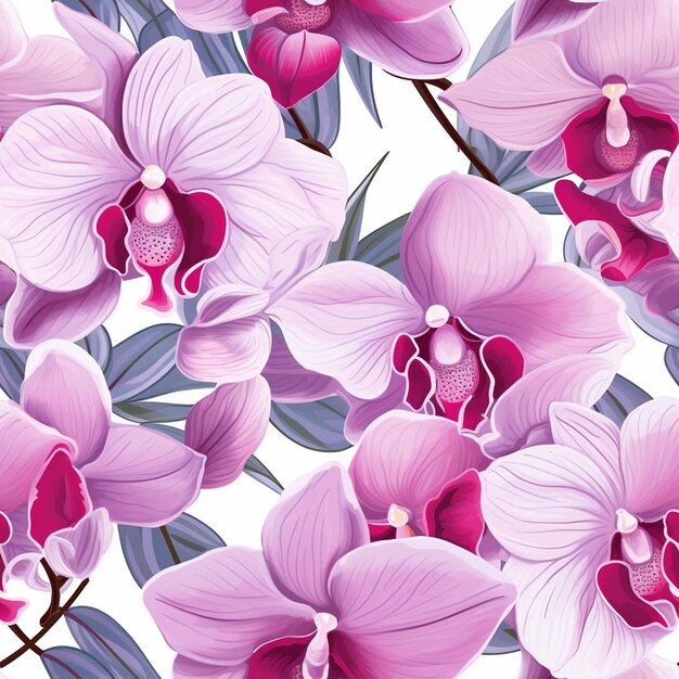 Photo le motif floral de l'orchidée reverie