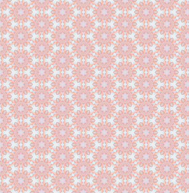 Motif floral rose et bleu sur fond rose