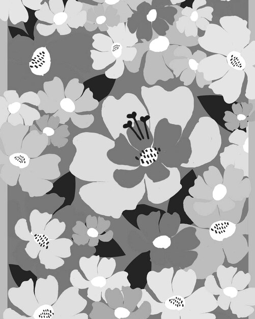 motif floral sans couture fleur illustration naturelle doodle