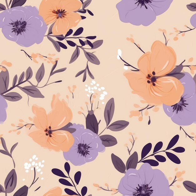 Motif floral sans couture