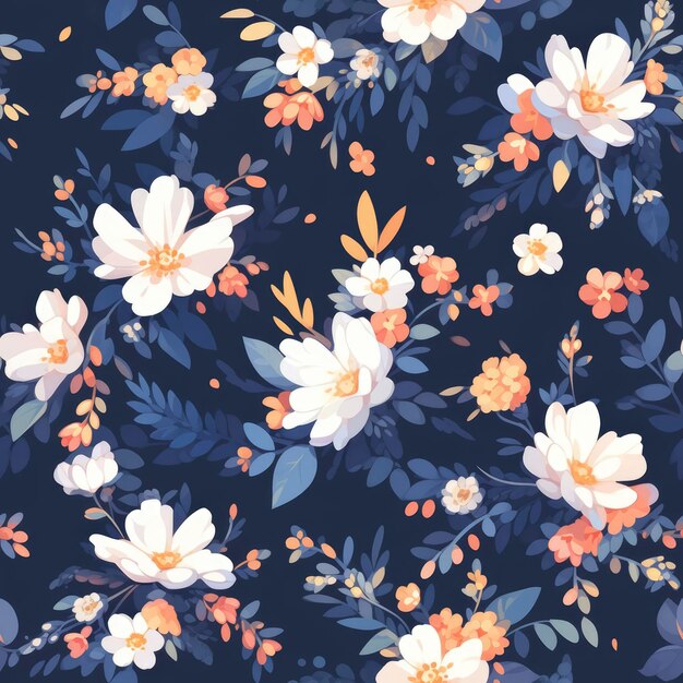 Un motif floral sans couture