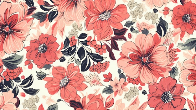 motif floral sans couture