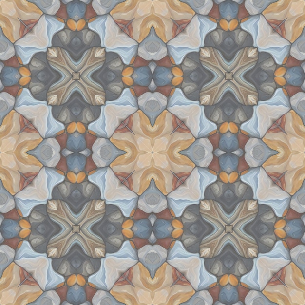Motif de fond sans couture Texture de conception de tissu kaléidoscope abstrait