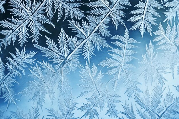 Motif Frost génératif AI sur verre