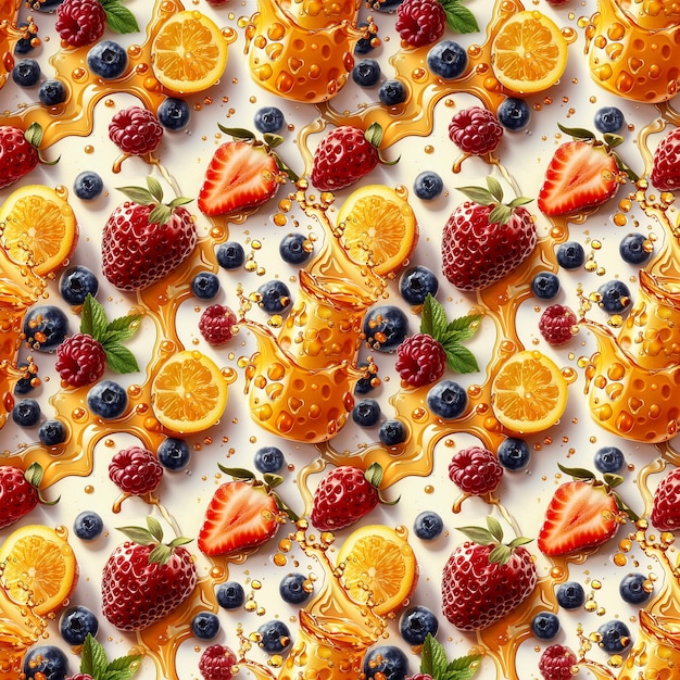 Motif de fruit sans couture dans le style vectoriel