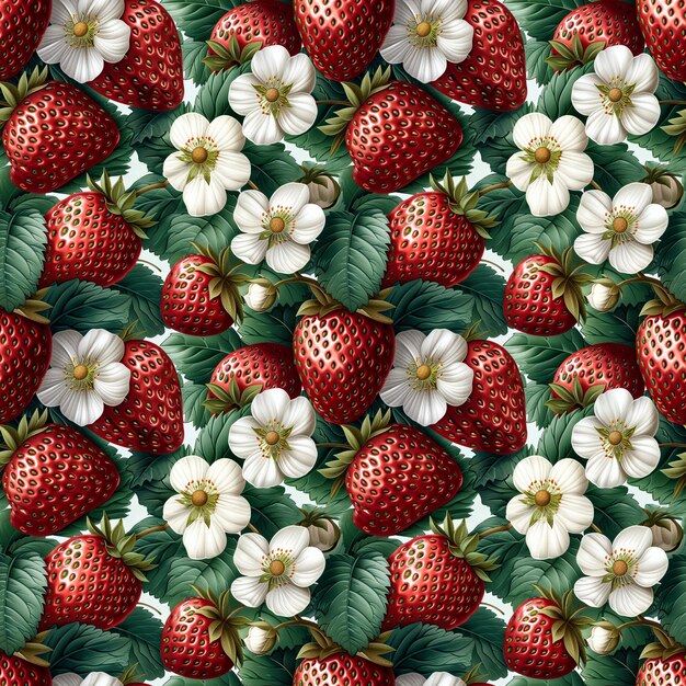 Motif de fruit sans couture avec des fraises