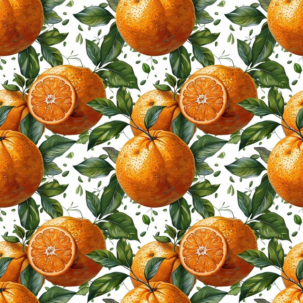 Motif de fruit sans couture avec des oranges