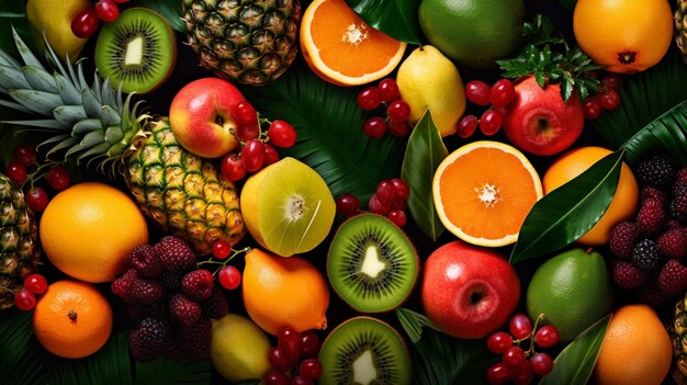 Le motif des fruits tropicaux