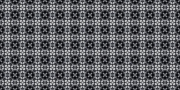 Motif géométrique abstrait reproductible sans couture avec des couleurs noir blanc et gris