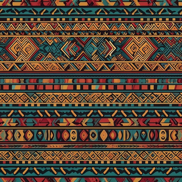 Motif géométrique inca traditionnel aux couleurs vives