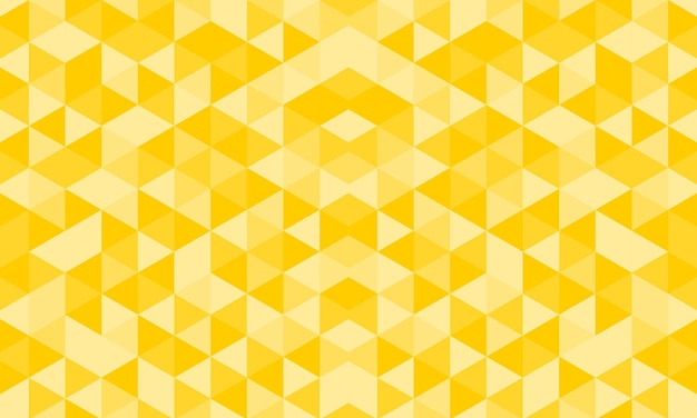 Photo motif géométrique jaune avec des triangles et le mot cube sur le dessus.