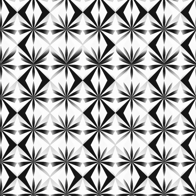 Motif géométrique sans couture en illustration vectorielle noir et blanc