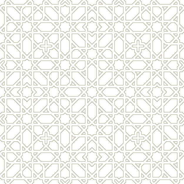 Motif géométrique sans couture style marocain Zellige lignes contournées