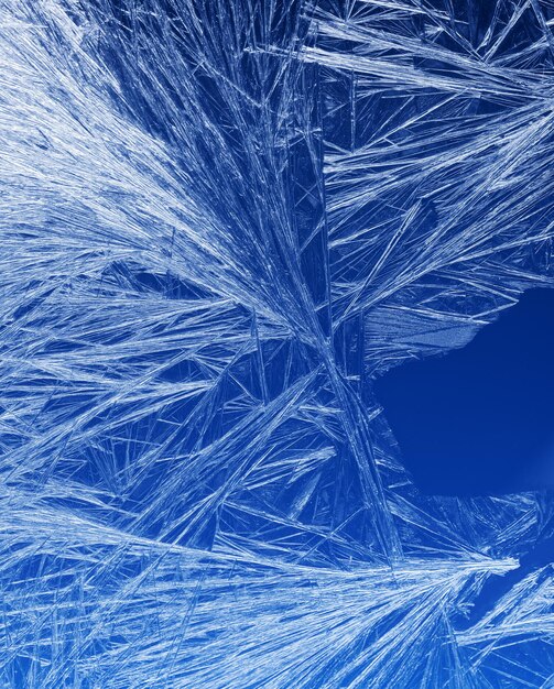 Motif de givre sur une vitre